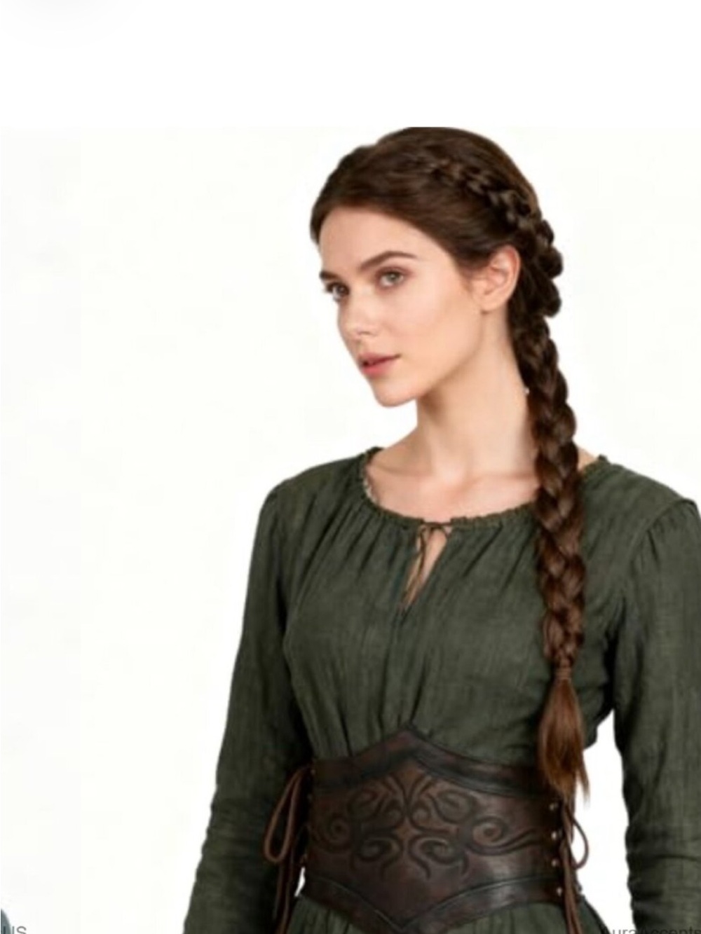 Faux Leather Viking Corset Belt Medieval Cinch Renaissance Halloween Cosplay - Picture 4 of 6